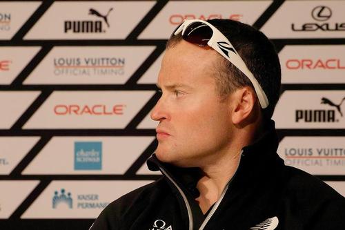 Glenn Ashby pictured at the Louis Vuitton Cup Final Media Conference, August 15, 2013 © Chuck Lantz http://www.ChuckLantz.com